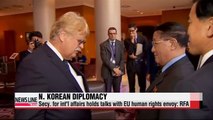 Top N. Korean diplomat holds talks with EU human rights envoy RFA