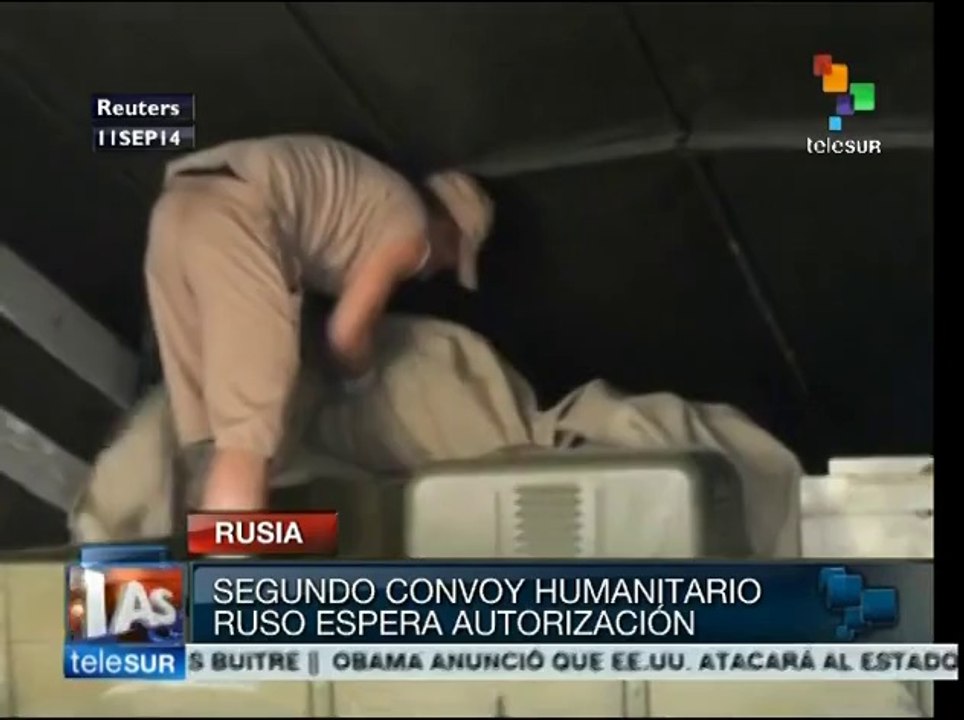 Segundo convoy humanitario ruso permanece en la frontera con Ucrania