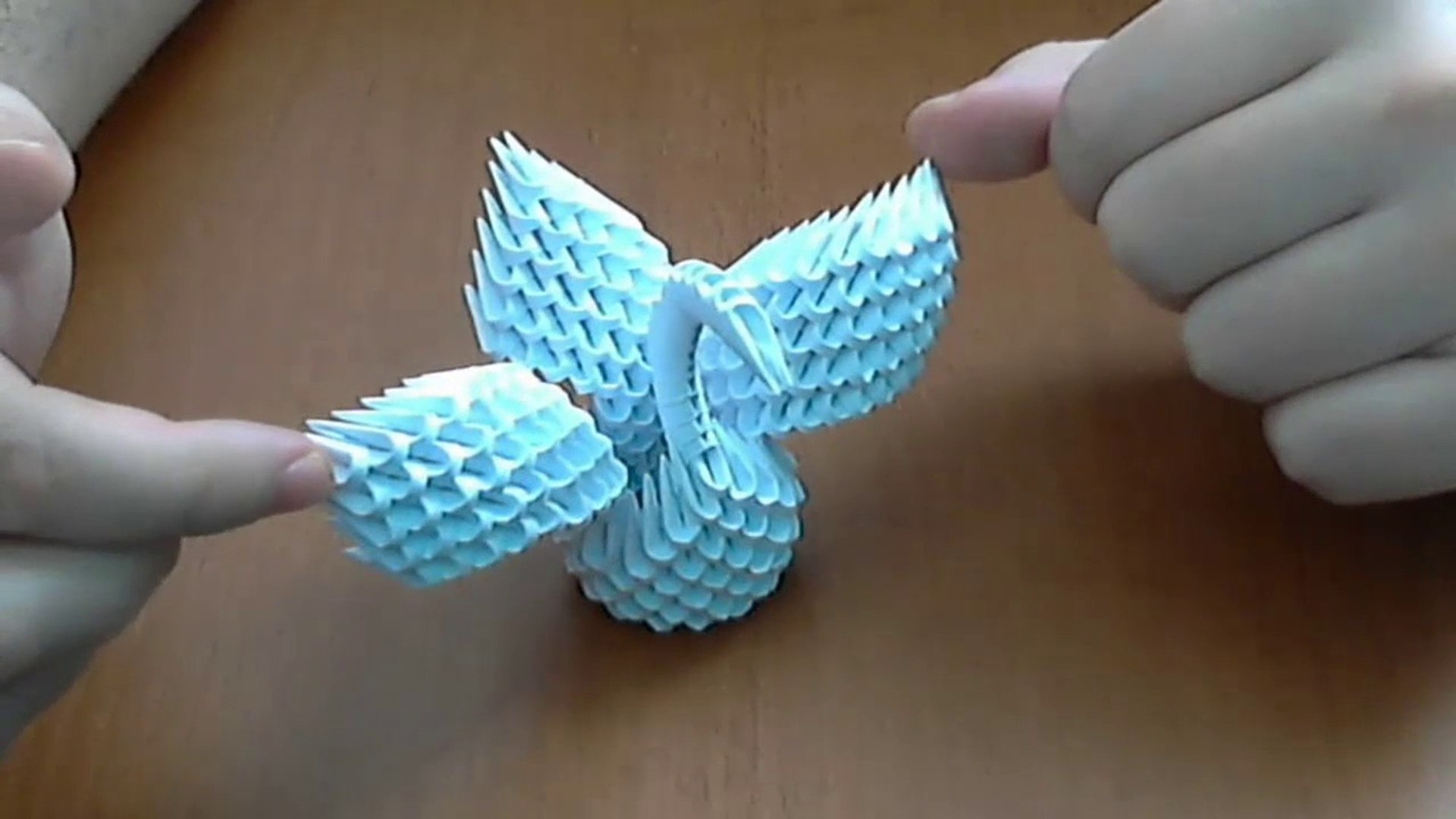 How to make 3d origami small swan - video Dailymotion