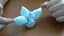 How to make 3d origami small swan