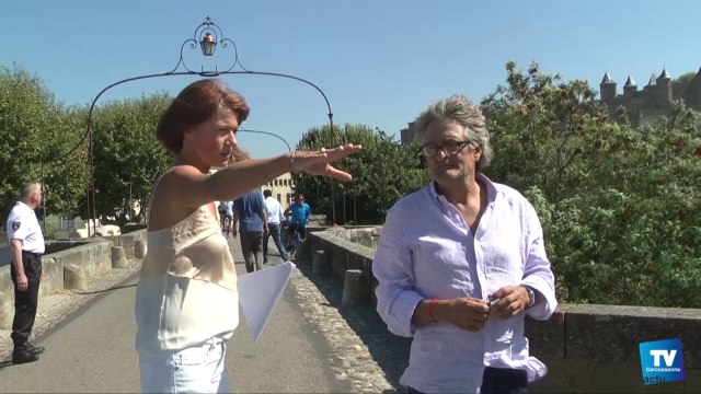 Dans les coulisses de l'émission Des Racines et des Ailes, installée depuis hier à Carcassonne et présentée par Carole Gaessler.