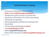 Sap bods online tutorial in Hyderabad