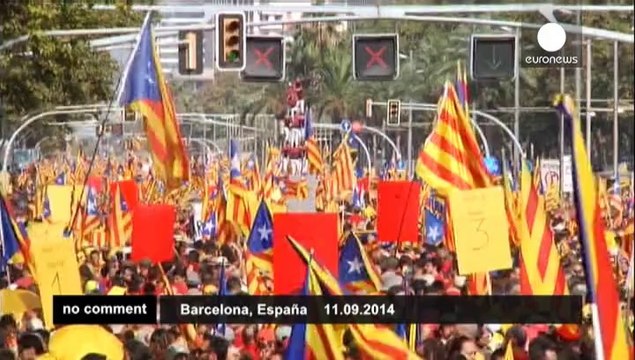 Catalans protest for independence in Spain
