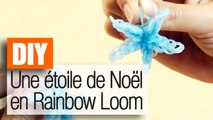 Faire une étoile en élastiques Rainbow Loom - DIY déco de Noël