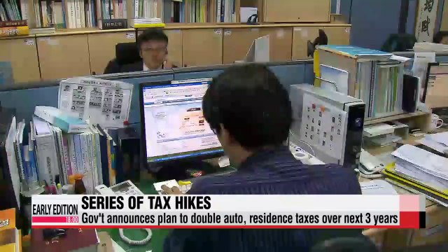 Gov't announces plans to hike auto, residence taxes