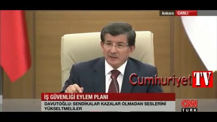 Davutoğlu Asansör faciasında Sendikaları da sorumlu tuttu