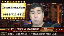 Seattle Mariners vs. Oakland Athletics versus Pick Prediction MLB Betting Lines Odds Preview 9-12-2014