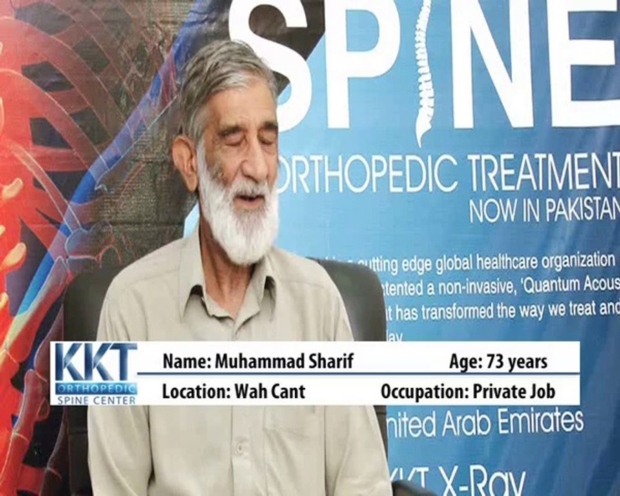 After months of fragmented care at KKT Pakistan, Muhammad Sharif finds relief from NECK AND ARM PAIN