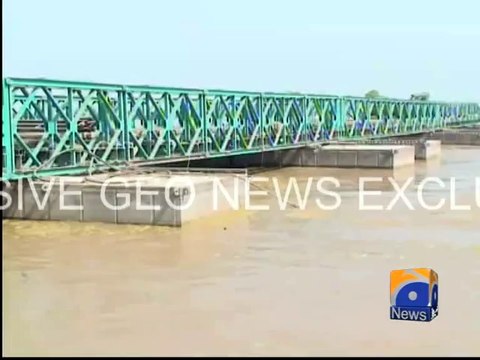 Authorities breach Sher Shah dyke to save Multan city-Geo Reports-12 Sep 2014
