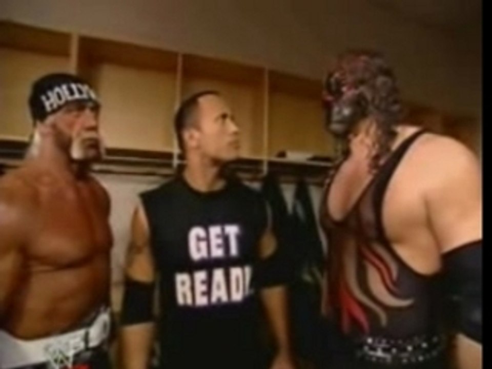 kane imitates the rock & hogan
