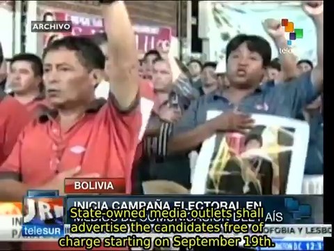 Bolivia: presidential campaigns to advertise on media outlets