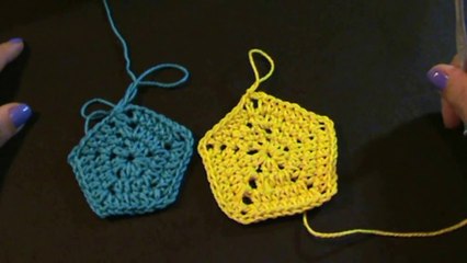 Tutorial uncinetto - Come fare una piastrella a pentagono