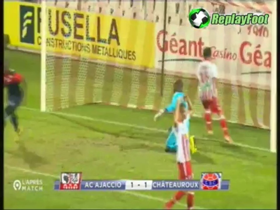 replayfoot.com Ajaccio 1-1 Chateauroux 12/09/2014