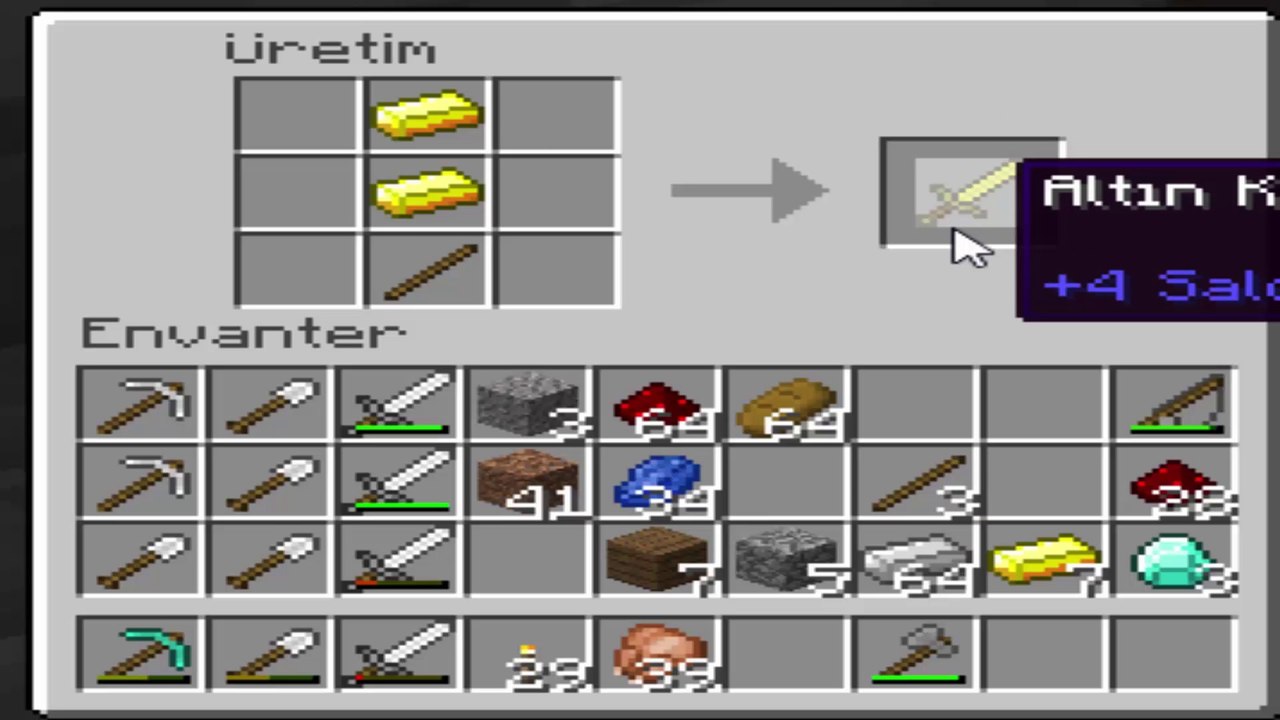 Minecraft'da Kılıç Nasıl Yapılır