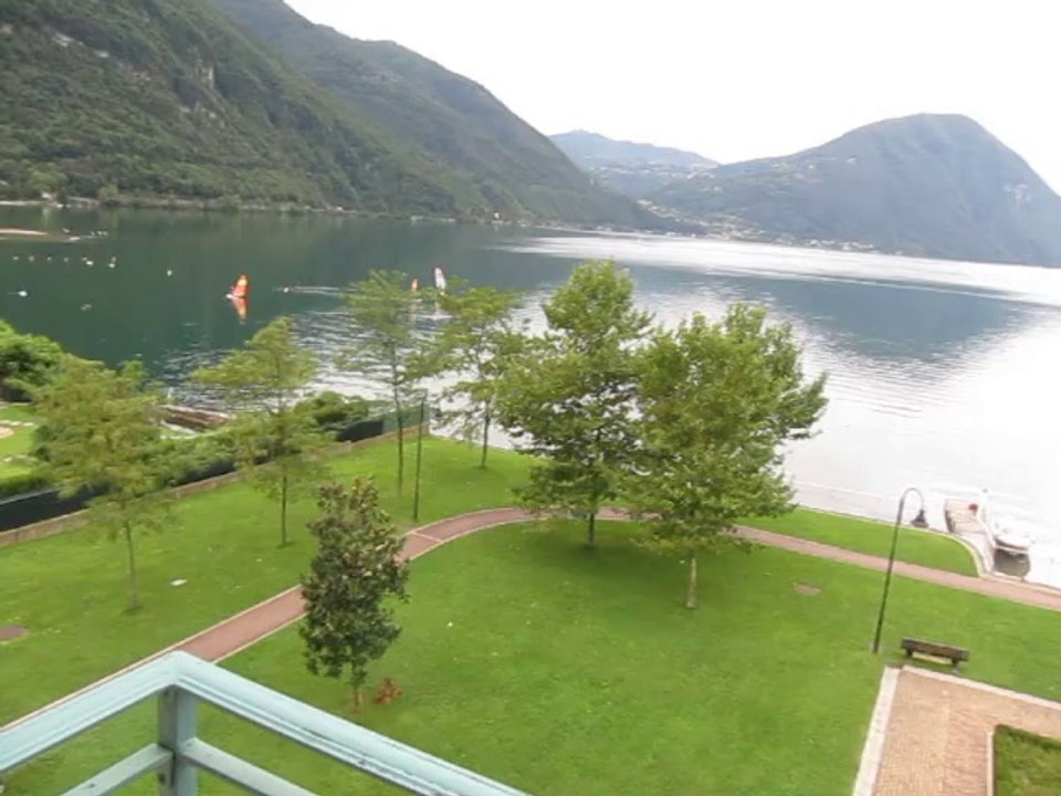 Luganer ssee vom Balkon aus gefilmt