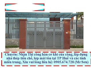 Thi công Mái hiên vòm, nhà vòm tại TP Huế(0905.674.728 Mr Sơn)
