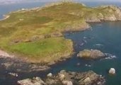 Aerial Footage Illuminates Ireland's Eye