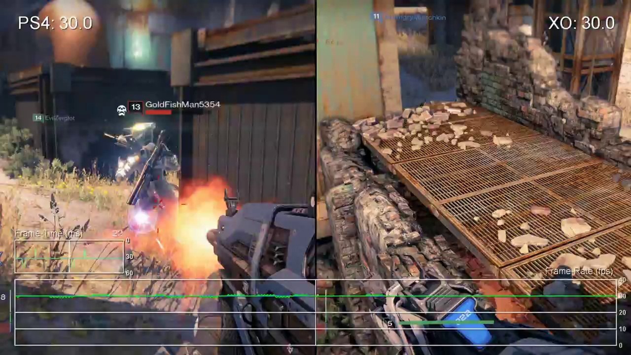 Destiny: PS4 vs Xbox One Multiplayer Frame-Rate Test