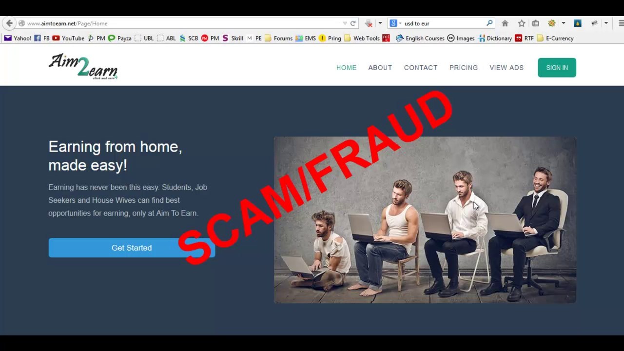 AimtoEarn.net is Fake and Fraud