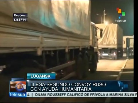Llega a Lugansk el segundo convoy ruso de ayuda humanitaria