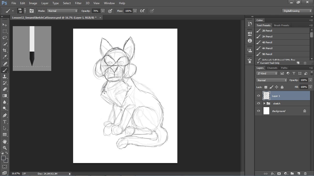 Digital Drawing 101 Drawing Animals - 5.2. Exaggerate Lines to Create a Cartoonish Illustration