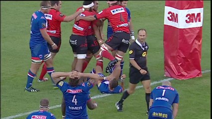 Oyonnax-Grenoble: Essai Maurie Faasavalu (OYO) - J5 - Saison 2014/2015