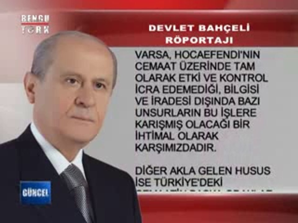 DEVLET BAHÇELİ ORTADOĞU GAZETESİ'NE KONUŞTU / 3.BÖLÜM