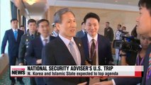 Korea's national security adviser departs on four-day U.S. trip