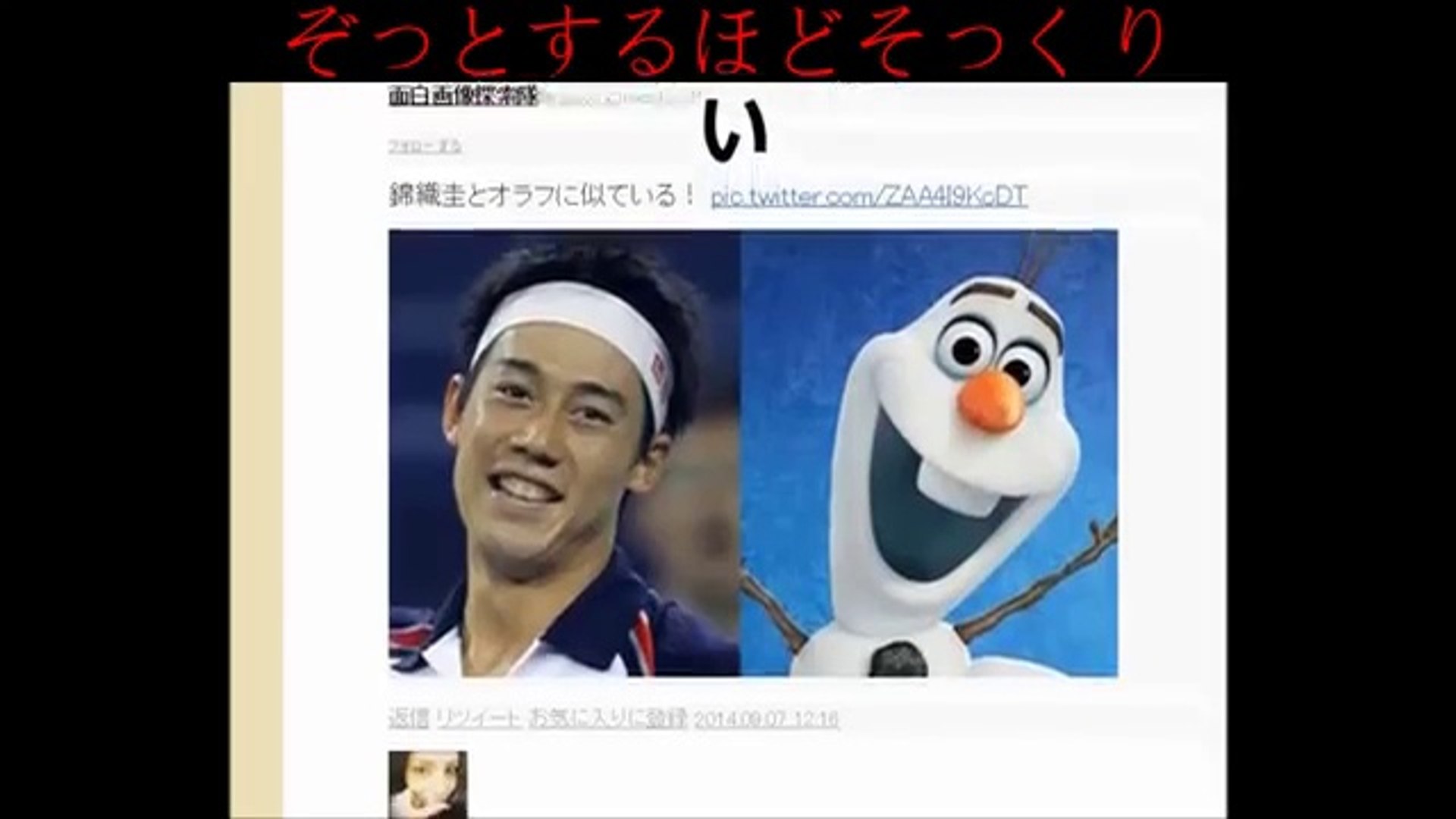 Celebrity Of Japan Exact Matchおい マジそっくりやぞ錦織とオラフ そっくり画像 動画 Dailymotion