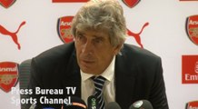 Manuel Pellegrini reaction Arsenal vs Manchester City