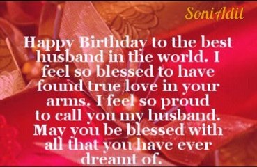 Happy Birthday to my dearest Hubby