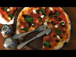 Indian Restaurant Special - Pepperoni Pizza At Cafe Mangii With Mini Ribeiro
