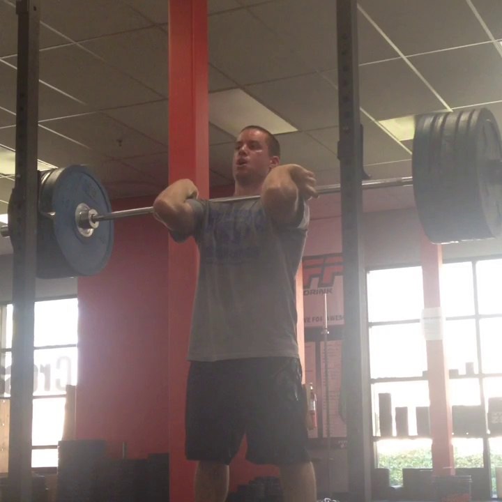 9/12- front squat, heavy double. 255 lbs (2nd set)