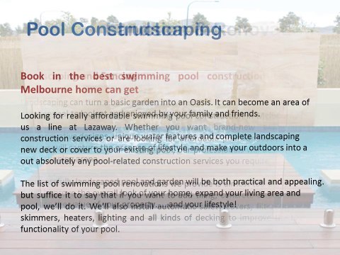 Lazaway Pool and Spa - Swimming Pool Builders in Melbourne