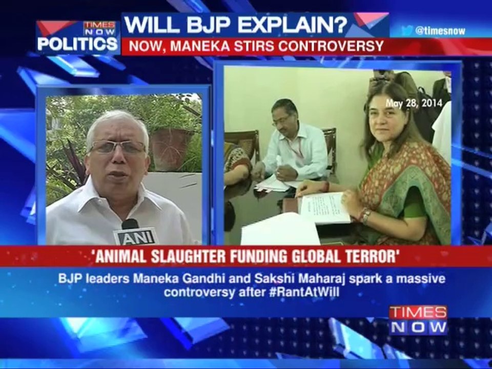 Maneka Gandhi draws beef export-terror link