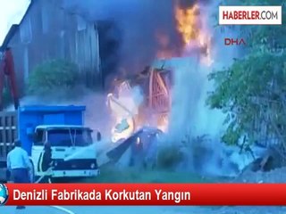 Denizli Fabrikada Korkutan Yangın