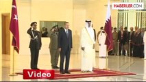 Erdoğan Katar'da Resmi Törenle Karşılandı