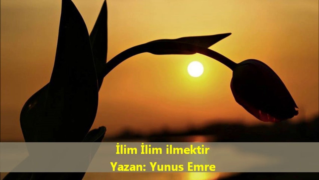 İlim ilim ilmektir Yunus Emre