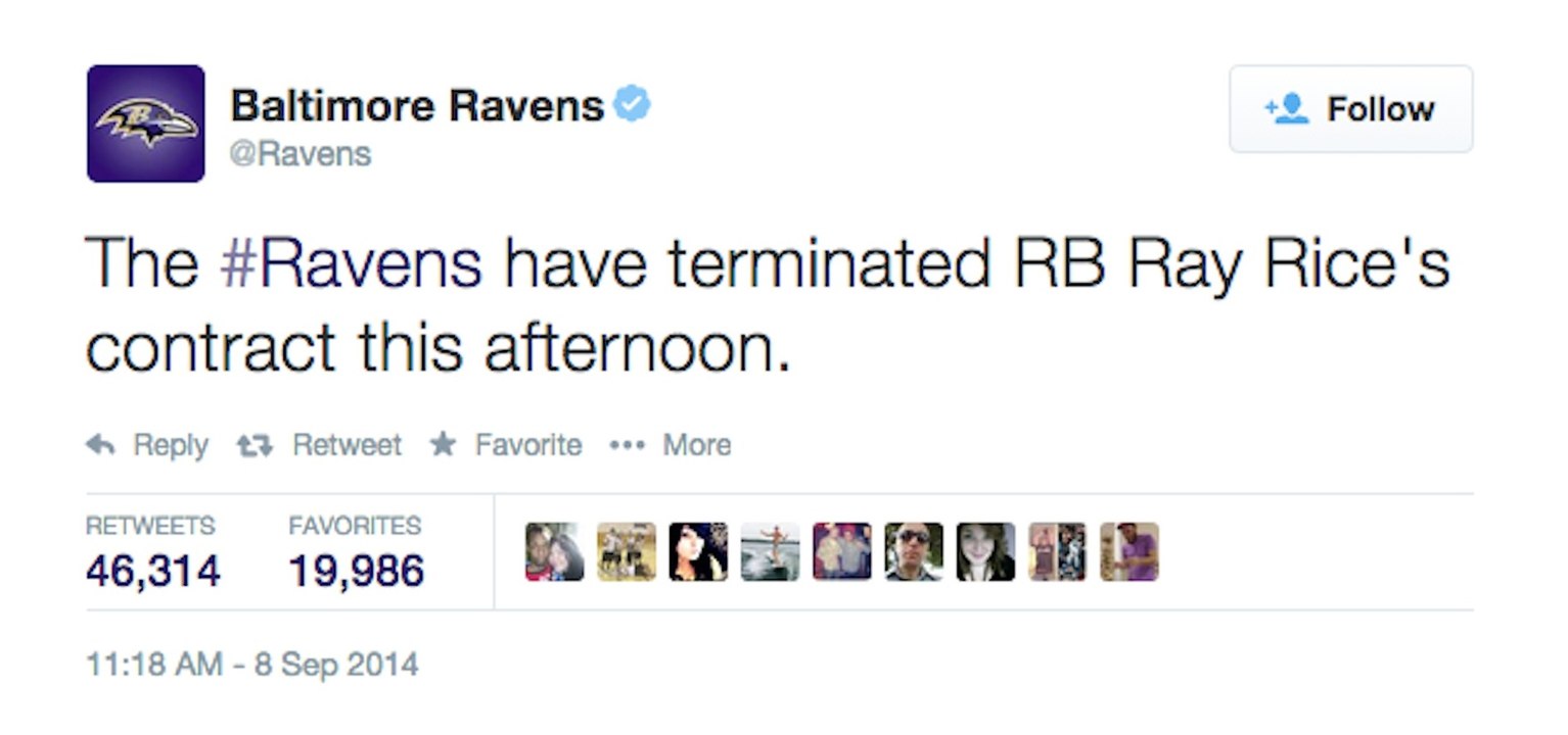 Baltimore Ravens Cut Ray Rice