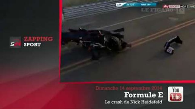 Zap'Sport : Crash impressionnant en Formule E, un coup de golf termine dans la poche d'un spectateur