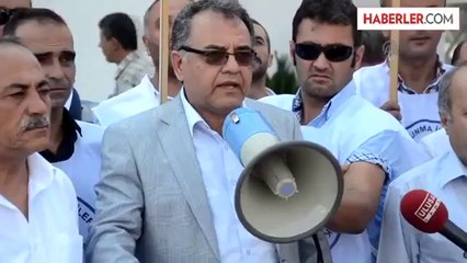 Antalya'da özel güvenlik görevlilerinden oturma eylemi