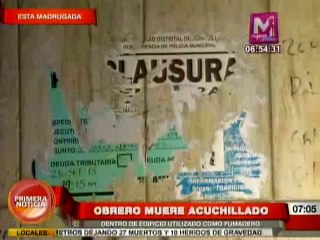 Surquillo: Obrero muere tras ser acuchillado en el pecho