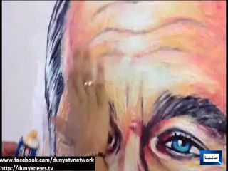 Dunya News-Artist paints sketches from toothpaste