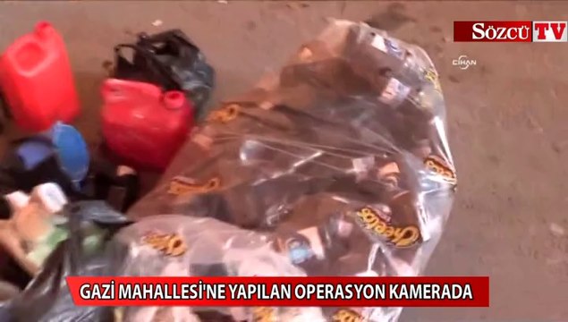 Gazi Mahallesi'ne yapılan operasyon polis kamerasında