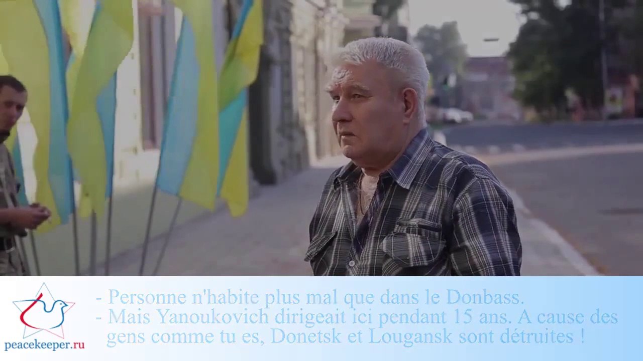 Ukraine, Mariupol. Le vieux n'a pas peur et dit tout qu'il pense !
