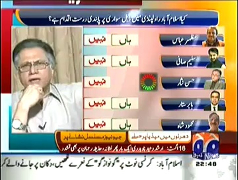 Pakistani Hassan Nisar Blasted On PMLN Government For Ban Pillion Riding