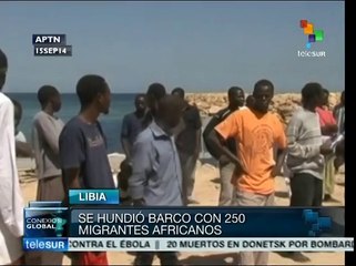 Download Video: Libia: naufraga barco con 250 migrantes africanos, sólo sobreviven 36