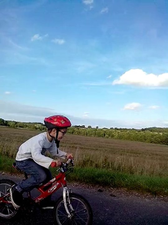 course de velo en famille!