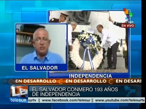 Desfile cívico-militar en El Salvador por 193 años de su independencia