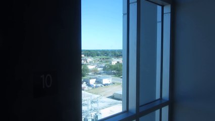 Brand new ThyssenKrupp Synergy (MRL) traction elevator #3 at 50/50 garage & Apartments, Lincoln NE